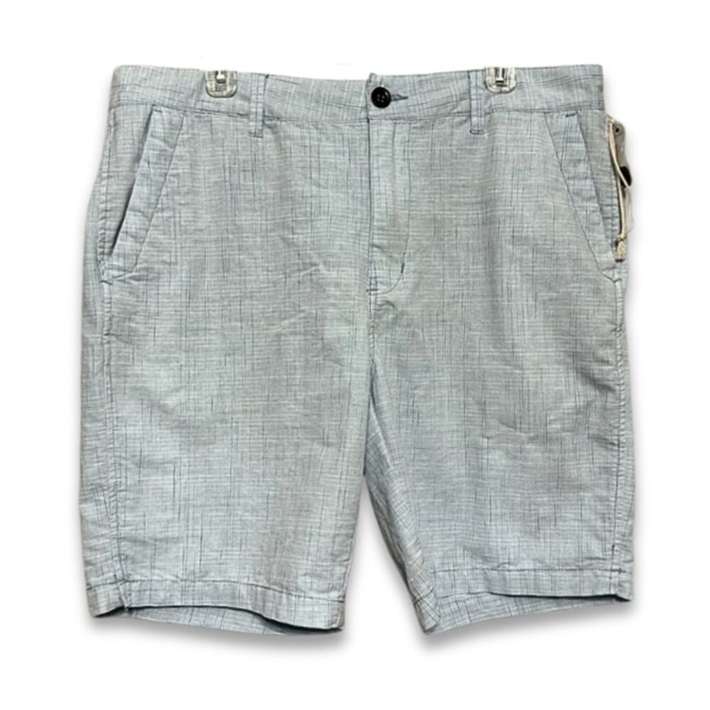 Union Casual Shorts Chino Style Flat Front Design Tailored Fit Blue M 36R NWOT
